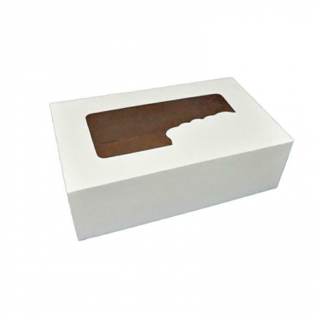 Pudełko cukiernicze kartonowe do ciast 25x15x8cm OKNO op. 50szt